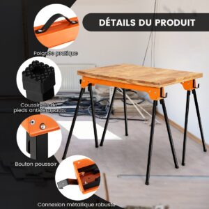 Sulankstomi pjūklo stovai 2 vnt oranžiniai
