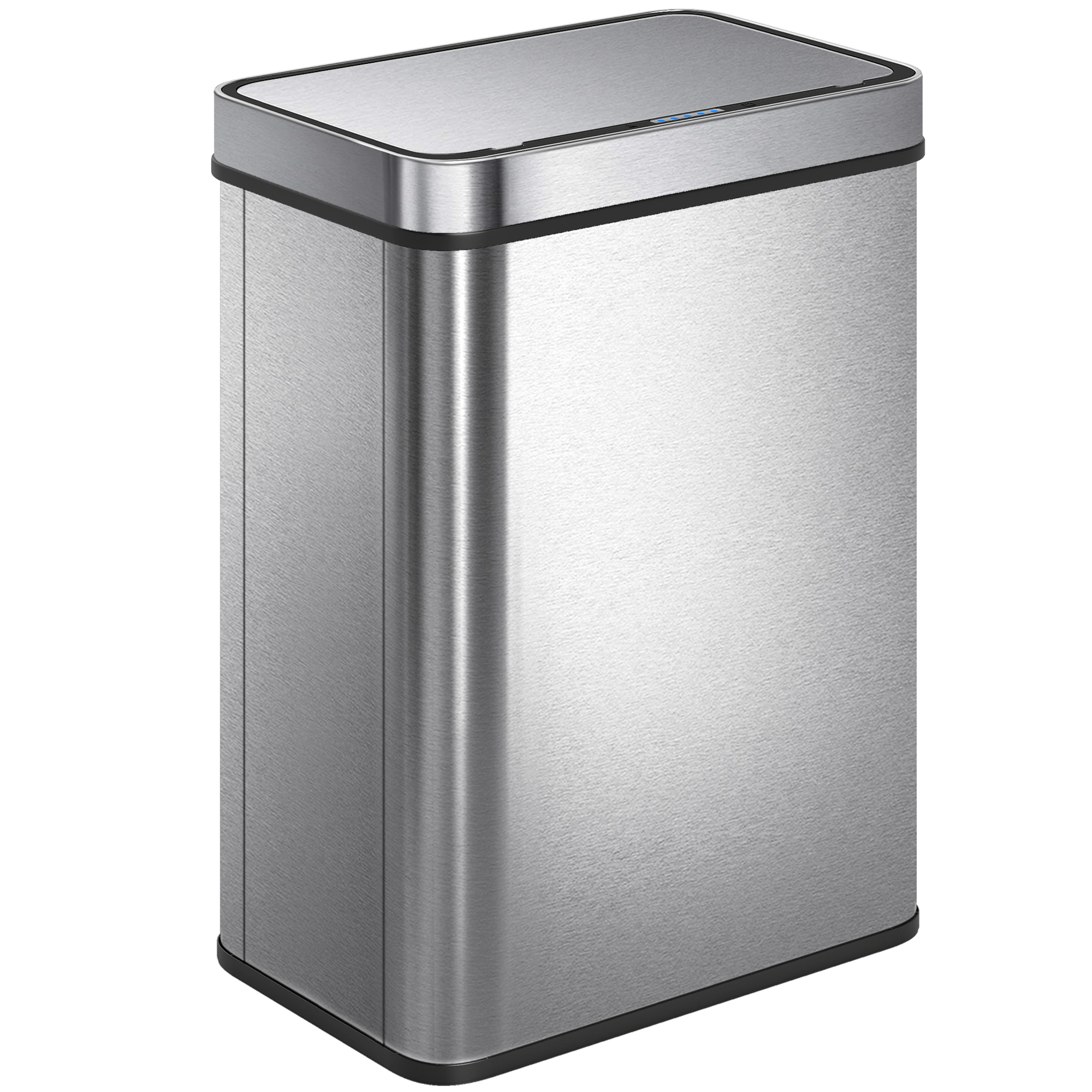 50 l sensorinė šiukšliadėžė, automatinis dangtis, nerūdijantis plienas, sidabrinė