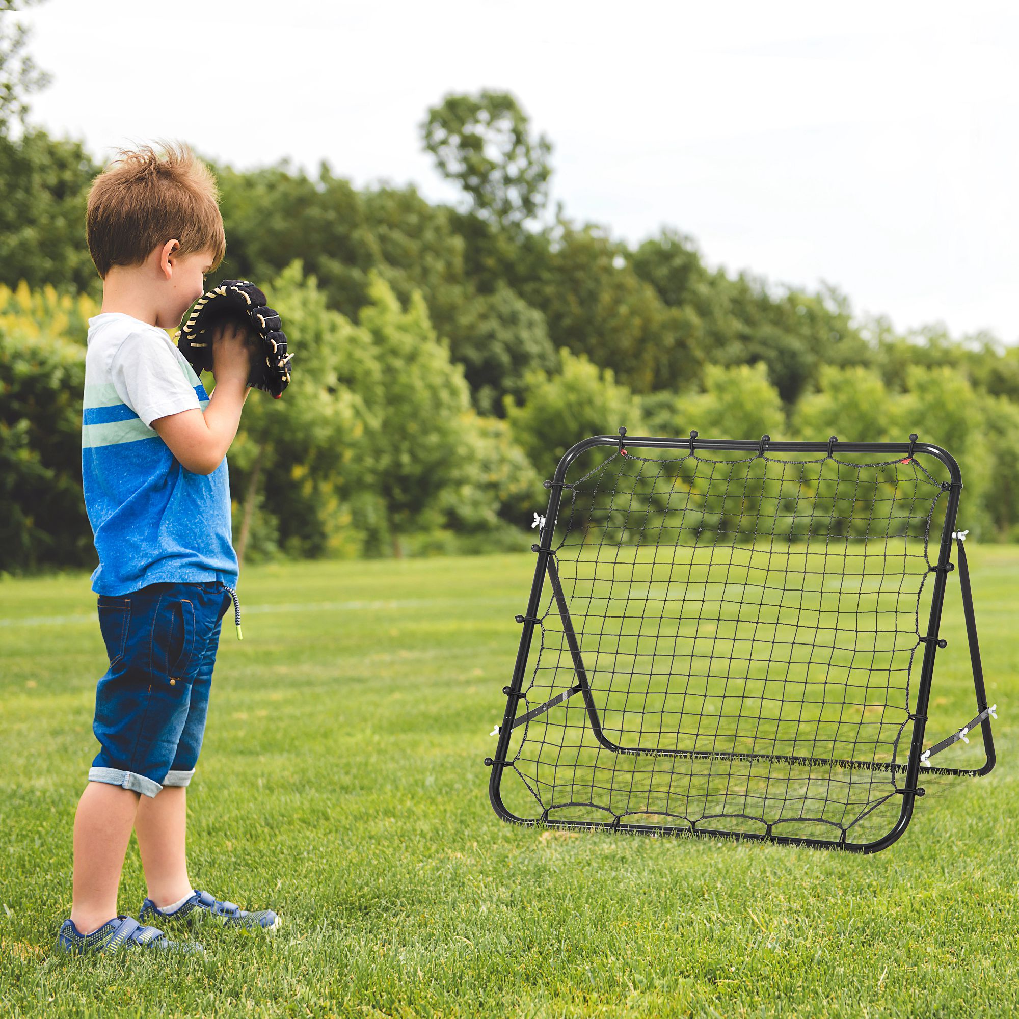 Futbolo rebounderis, 84 x 84 cm, juodas - Image 2