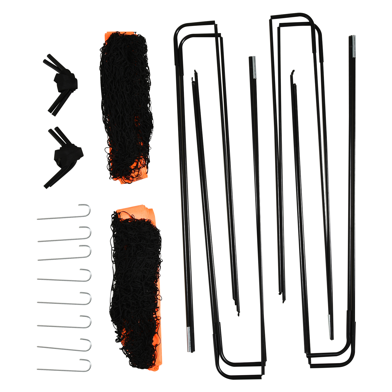 Futbolo vartų rinkinys, oranžinis, 183 x 90 x 90 cm - Image 8
