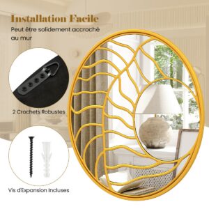 80 cm Kuldne Ebaregulaarne Seinapeegel