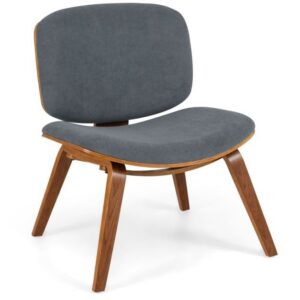 Mūsdienu krēsls ar liektu atzveltni - Walnut