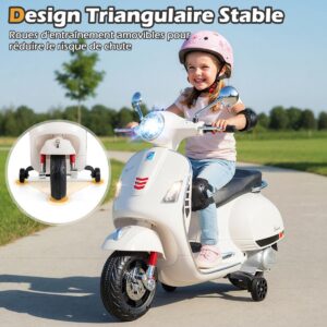 Vespa 12V elektriline laste mootorratas, valge