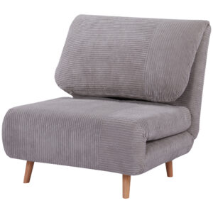 Vuolavuodesohva 2-in-1, enintään 200 kg, säädettävä selkänoja, vakioitu kord-tekstiili, vaaleanharmaa, 82 x 89 x 83 cm