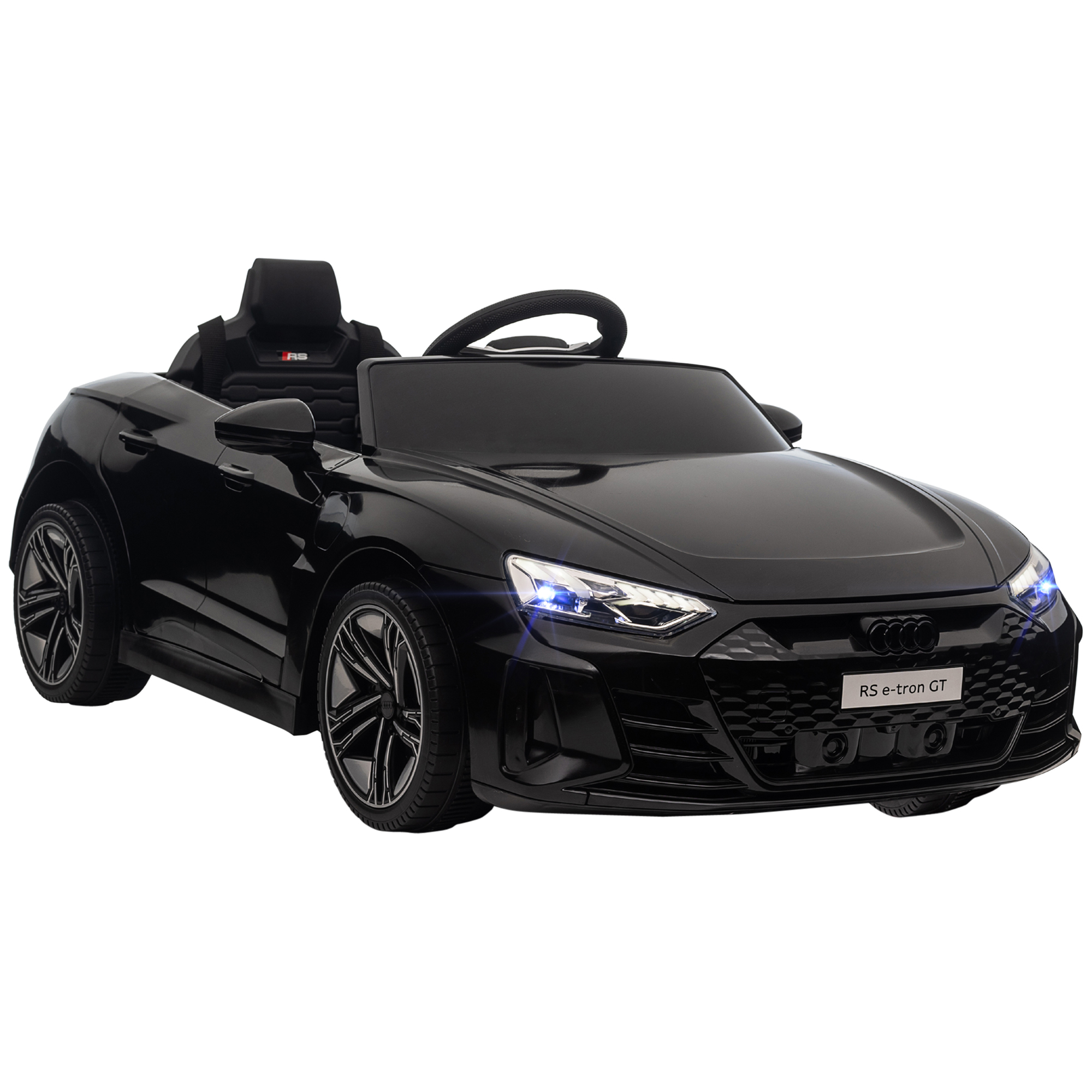 Audi-llicencijuotas elektrinis vaikų automobilis, juodas, 103 x 58 x 41 cm