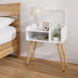 Öökapp Mid Century Modern Valge