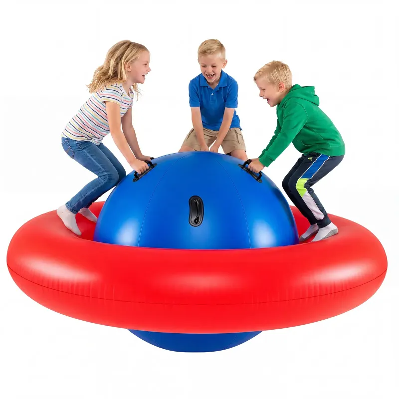 Laste täispuhutav kuppelhüppaja, punane, PVC, Ø227 x 117 cm