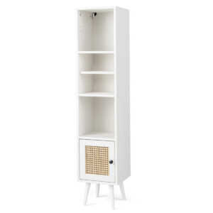4-korruseline rattan-kapp valge