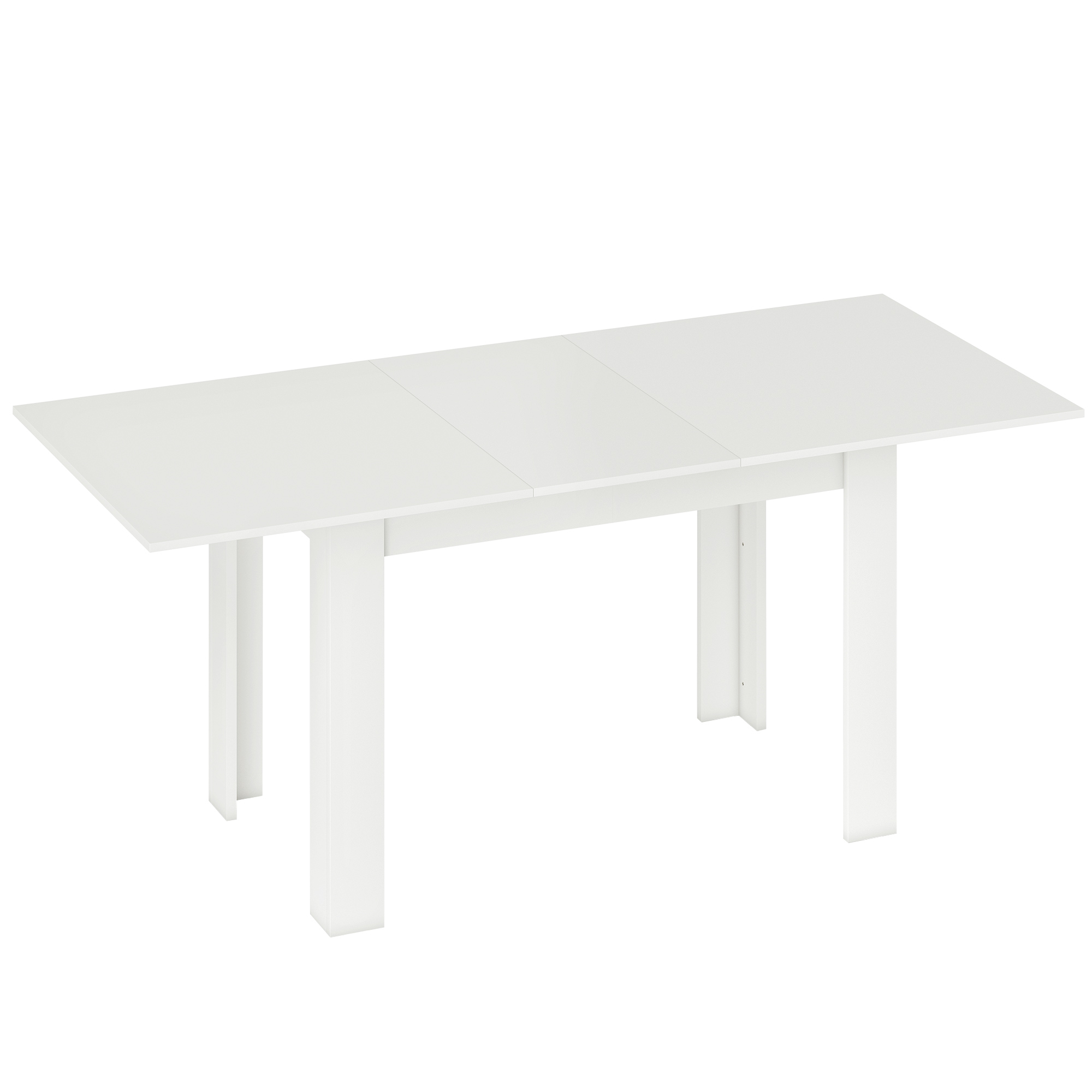 Laiendatav söögilaud, valge, 140/180 x 80 cm, 6–8 inimesele