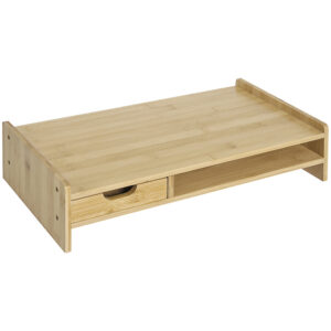 Monitori alus sahtliga, bambus, naturaalne värv, 49 x 25,5 x 11,5 cm
