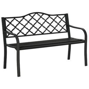 Aiapink 2-kohaline, metall, must, 128 x 58,5 x 89 cm