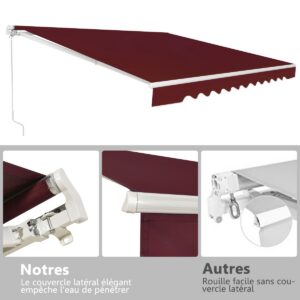Varik alumiiniumist 3x2.5m burgundia