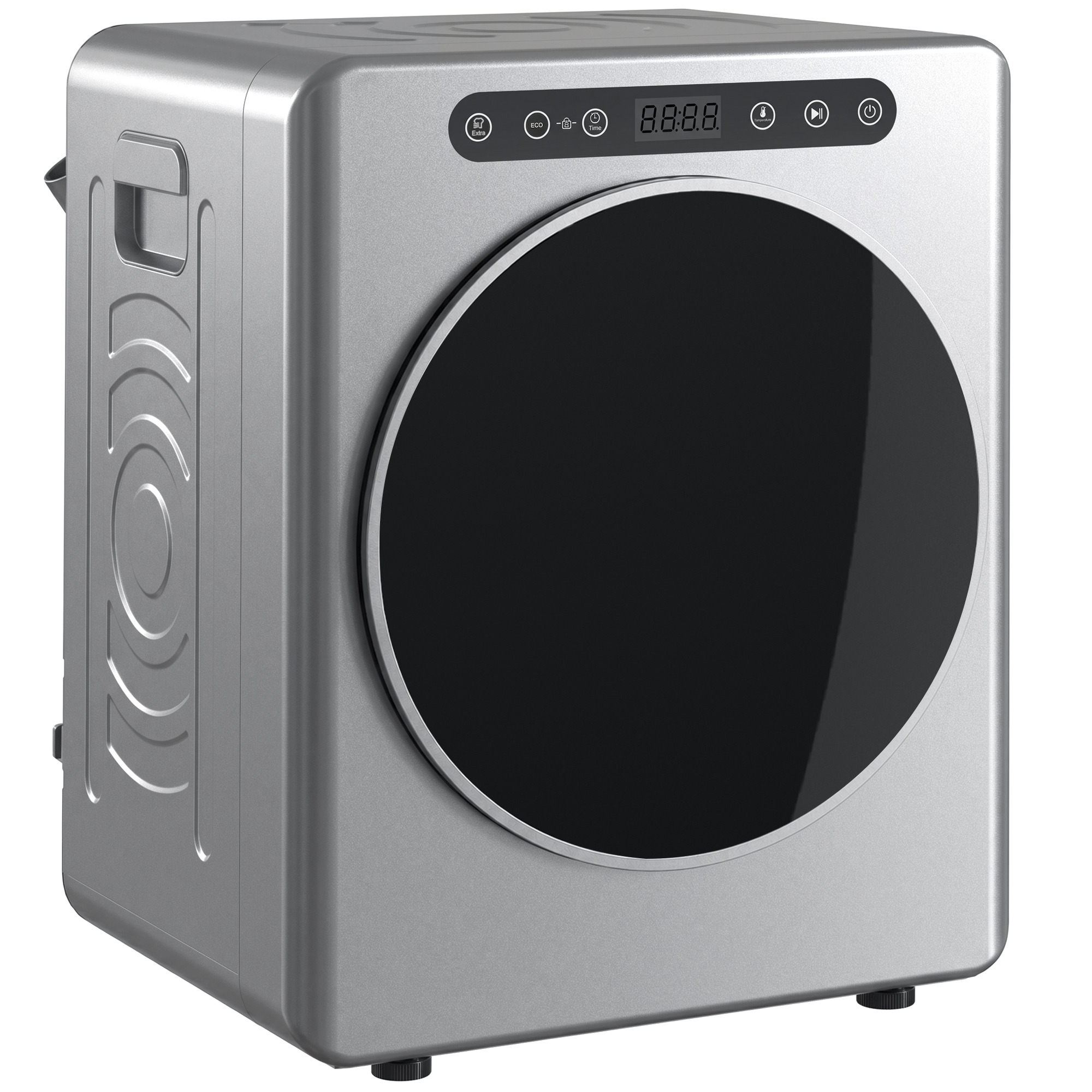 5 kg ventilācijas veļas žāvētājs, 1000 W, sudraba krāsā