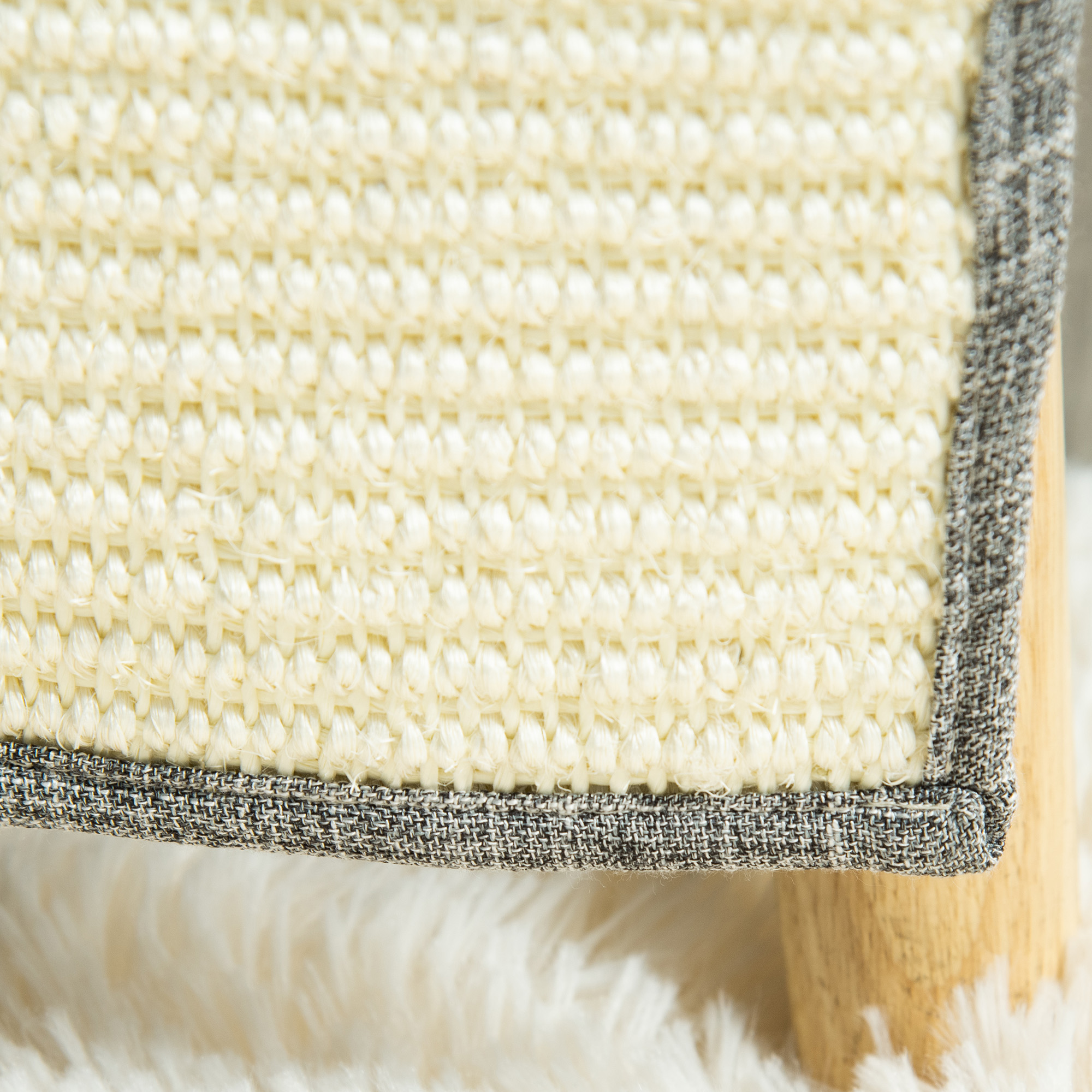 2-osainen kissojen raapimismattojen setti, sisal, harmaa, 130 x 45 x 0,3 cm - Image 9