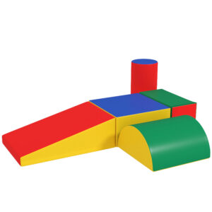Mänguklotsid, ronimis- ja roomamismänguasi, 5-osaline komplekt, mitmevärviline