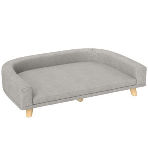 Koiran sohva suurille koirille enintään 30 kg, harmaa, 98 x 67 x 25 cm
