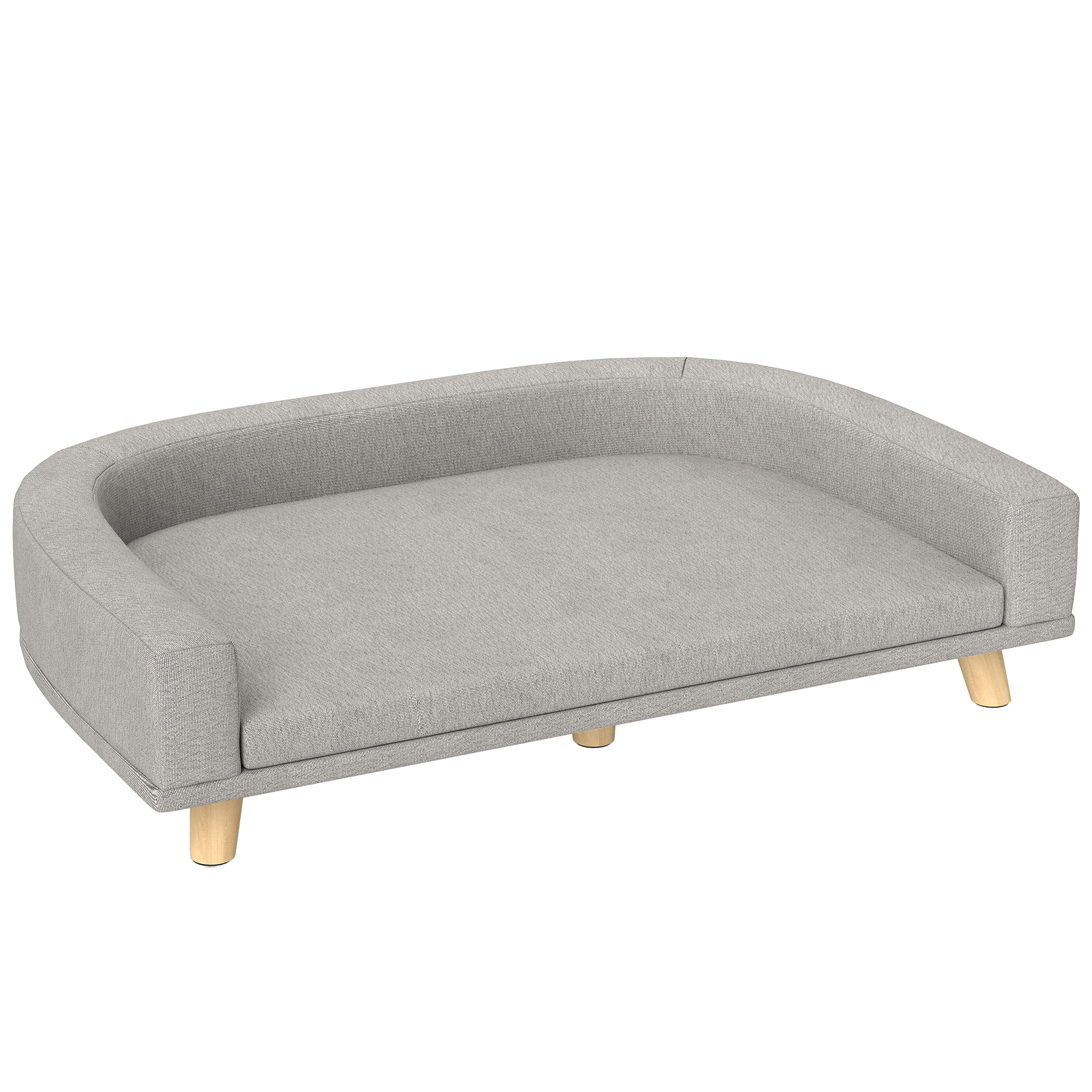 Šuns sofa dideliems šunims iki 30 kg, pilka, 98 x 67 x 25 cm