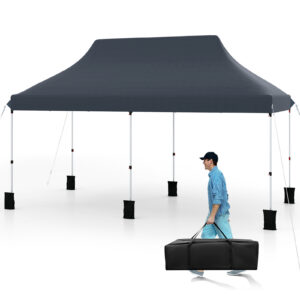 10 x 20 jalga kokkupandav telk - must