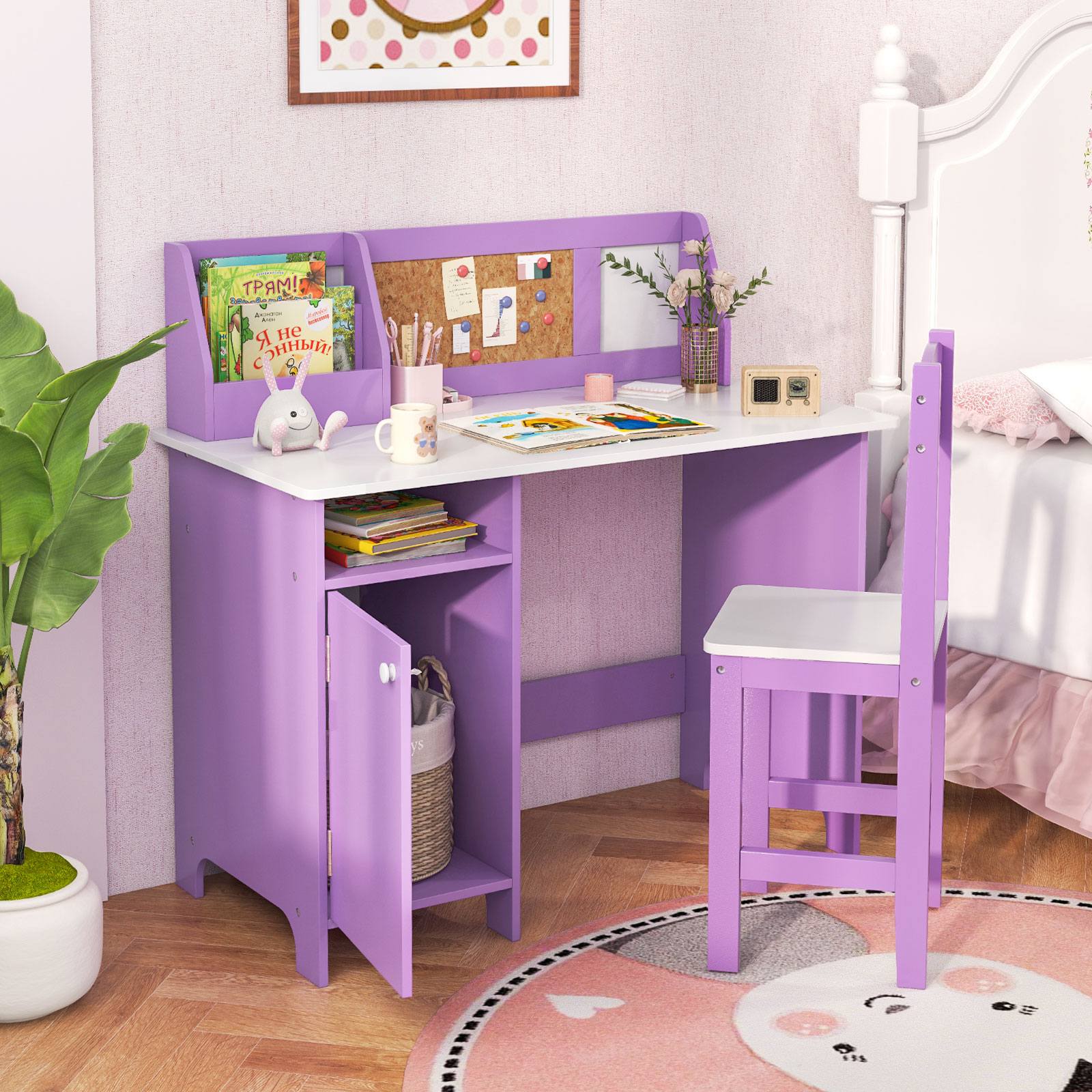 Bērnu galds un krēsls, violets - Image 2