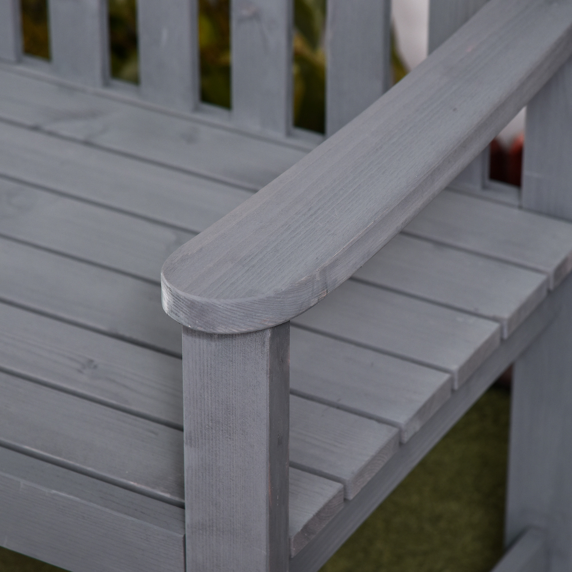2 hengen puutarhapenkki, Tannenholz, harmaa, 143 x 51 x 85 cm - Image 8