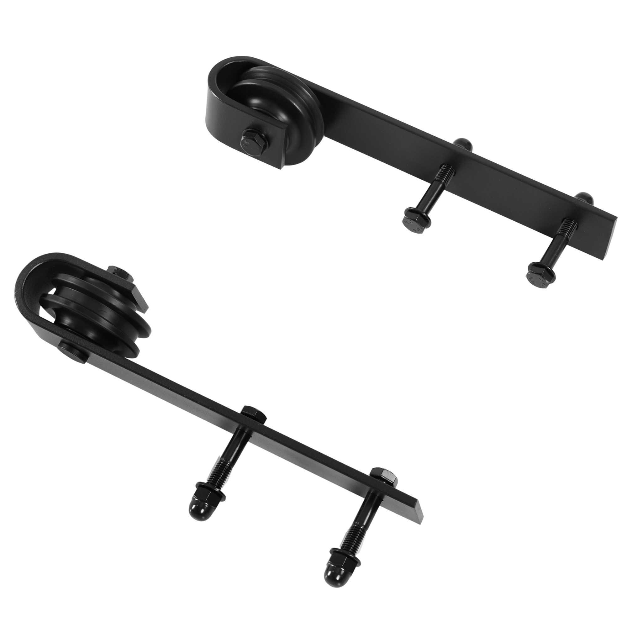 Stumdomų durų furnitūros rinkinys, juodas, 2 m, 100 kg - Image 8