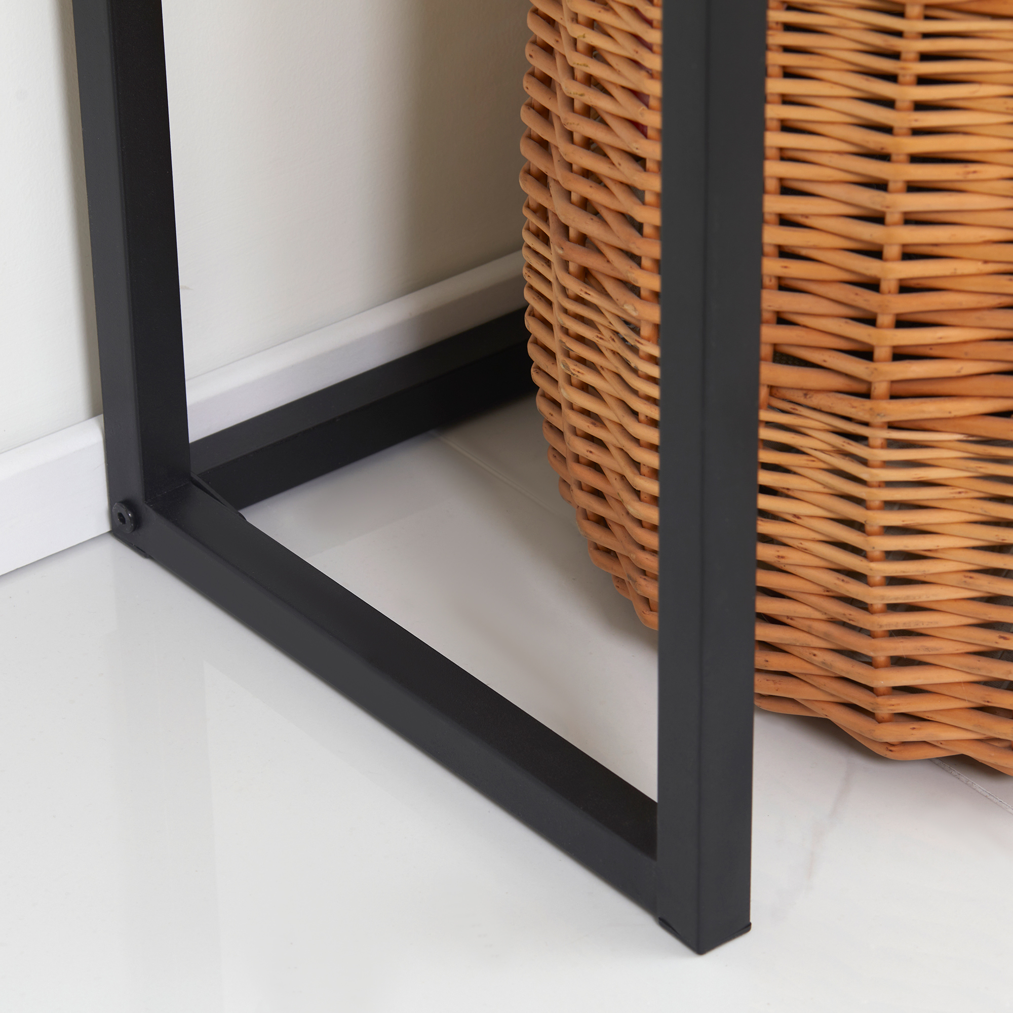 Konsolipöytä teolliseen tyyliin, ruskea + musta, 80 x 30 x 76 cm, 1 laatikko - Image 9