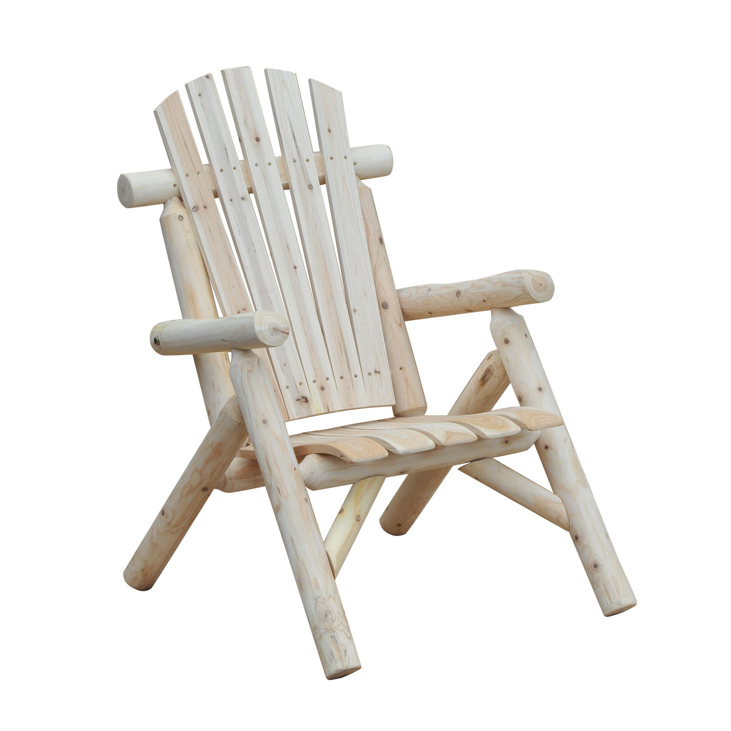 Adirondack dārza krēsls ar roku balstiem, dabīga, 83 x 68 x 101 cm