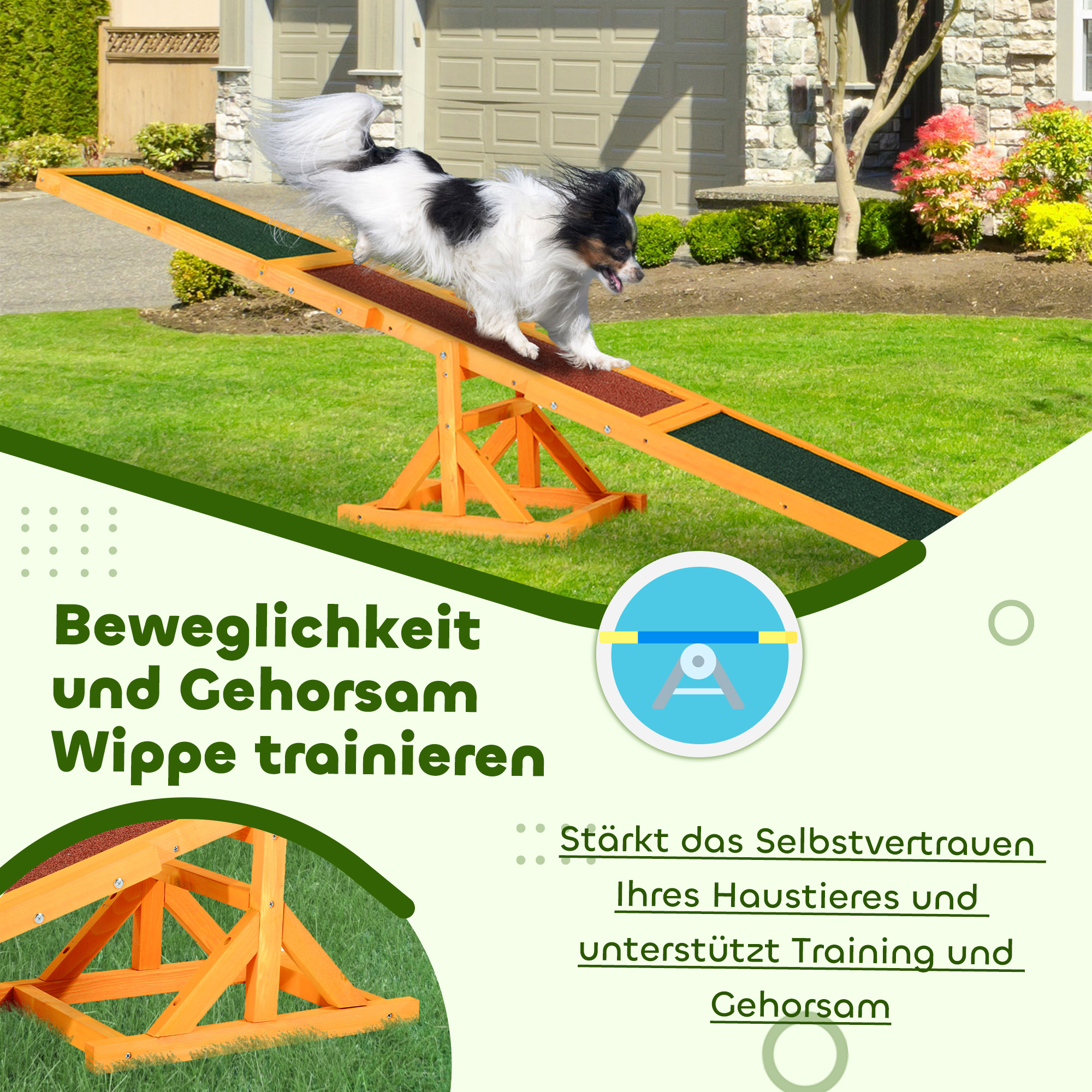 Šunų agility supynė, neslystantis paviršius, iki 30 kg, 180 x 30 x 30 cm - Image 7