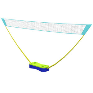Pārnēsājams badmintona un volejbola tīklu komplekts, 3 daļas, 400 x 22,4 x 155 cm, melns, zils, zaļš