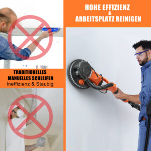 Elektriline krohvlihvija reguleeritava kiirusega, LED-valgustusega