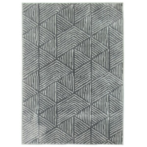 Modernus svetainės kilimas, plaunamas, tamsiai pilkas, 150 x 80 cm