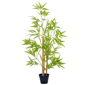 Kunstbambus potiga, roheline, 120 cm