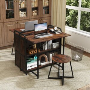 Kokkupandav laud ja pink Rustic Brown