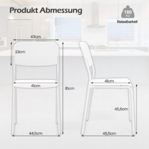 4 baltu modernu ēdamistabas krēslu komplekts