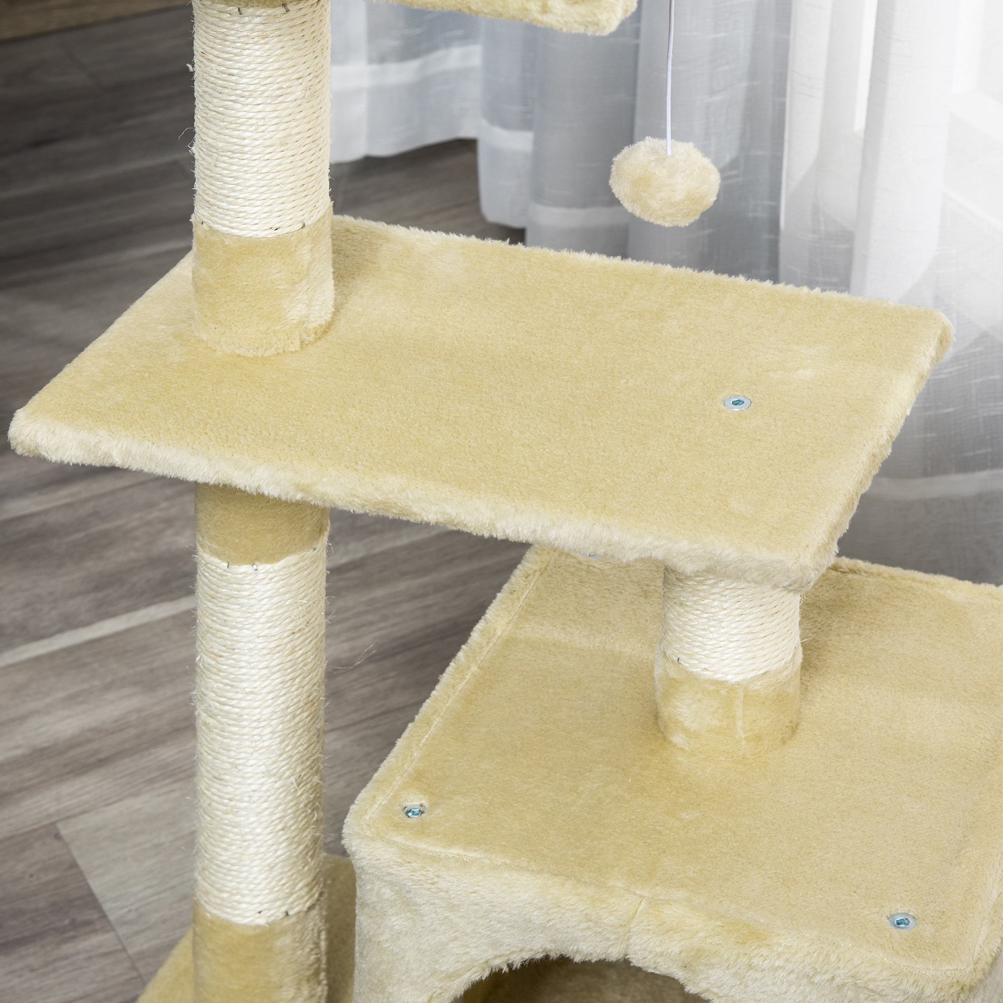 Kissapuu majalla, 81,5 cm, beige - Image 8