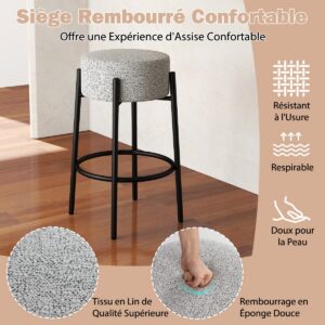 68 cm augstuma barstools ar kāju balstu