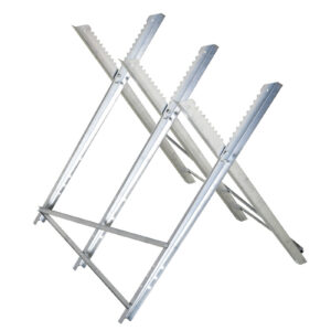 Kokkupandav sawhorse küttepuude jaoks, metall, hõbedane, 83 x 83 x 79 cm