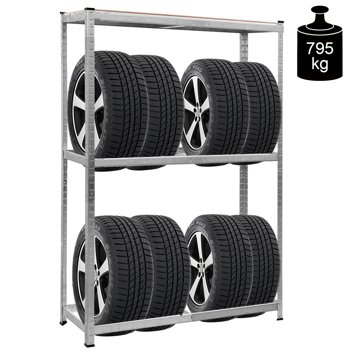 Metalinė lentyna 8 padangoms, iki 795 kg - Image 2