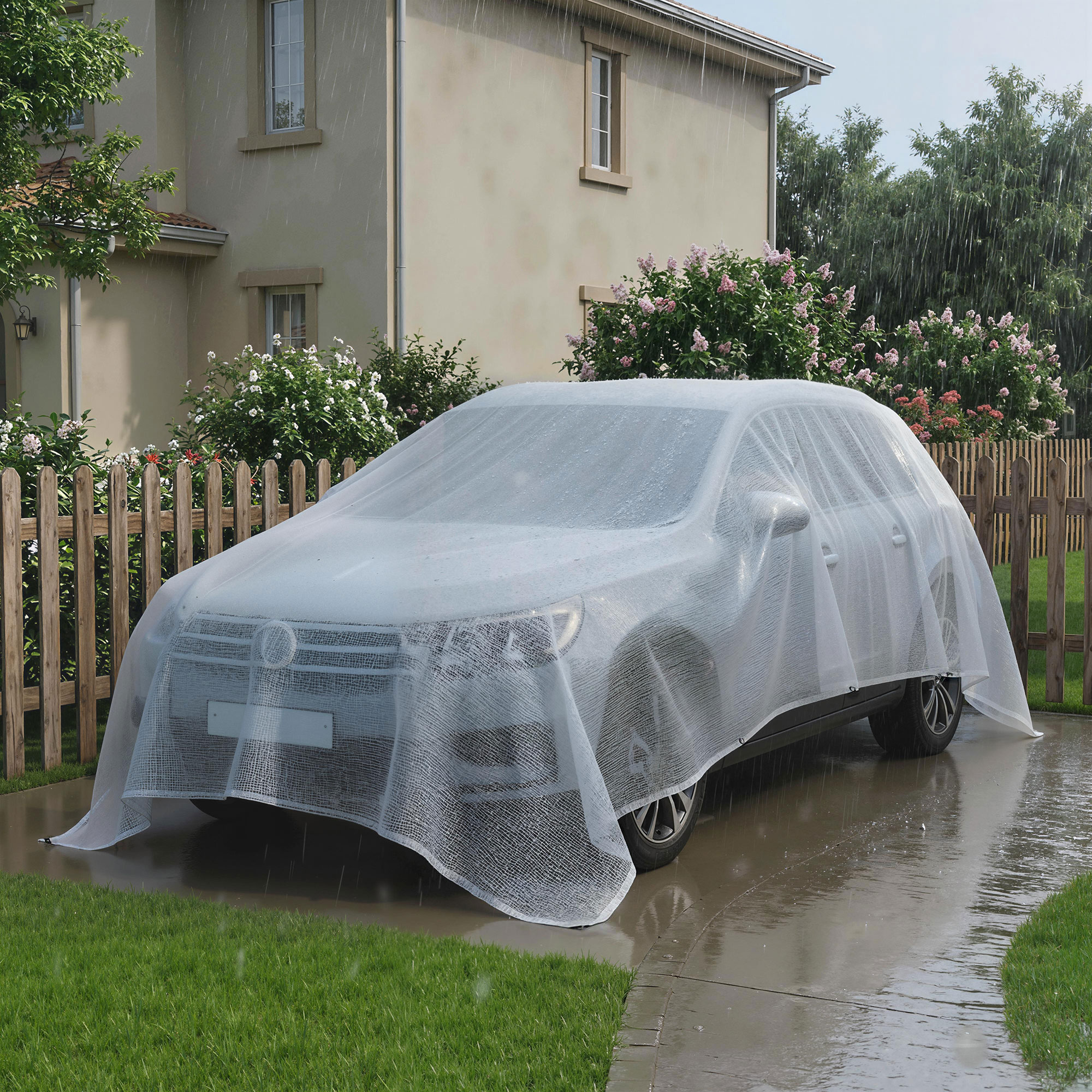 Kattekile, 4 x 6 m, 140 g/m², valge - Image 2