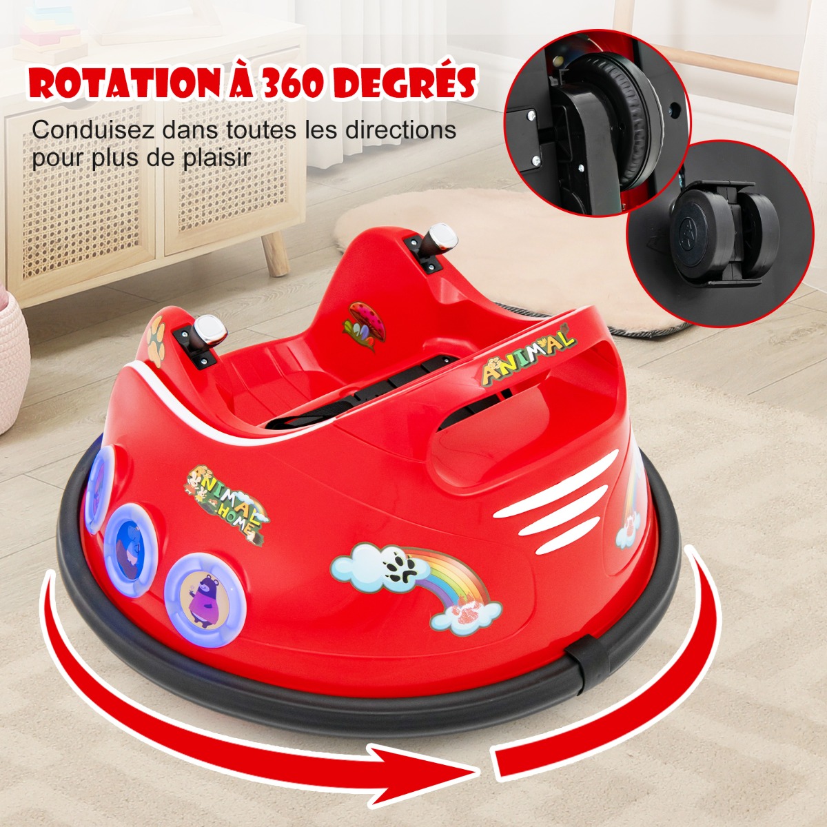 12V Bērnu buferauto sarkans - Image 2