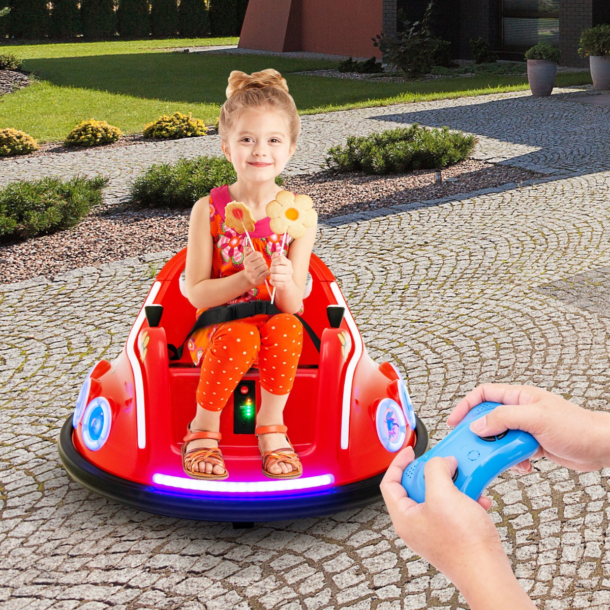 12V Bērnu buferauto sarkans - Image 5