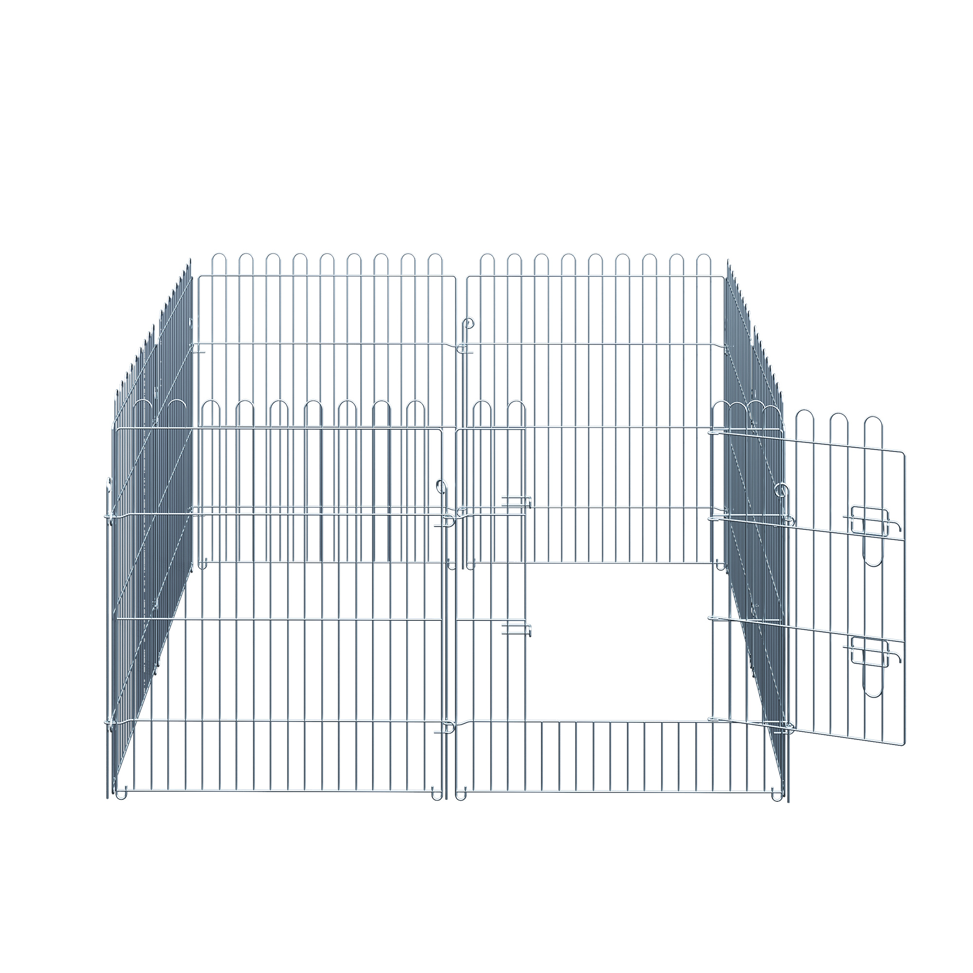 Kucēnu aploks, 8 daļas, 63 x 76 cm, sudraba - Image 9