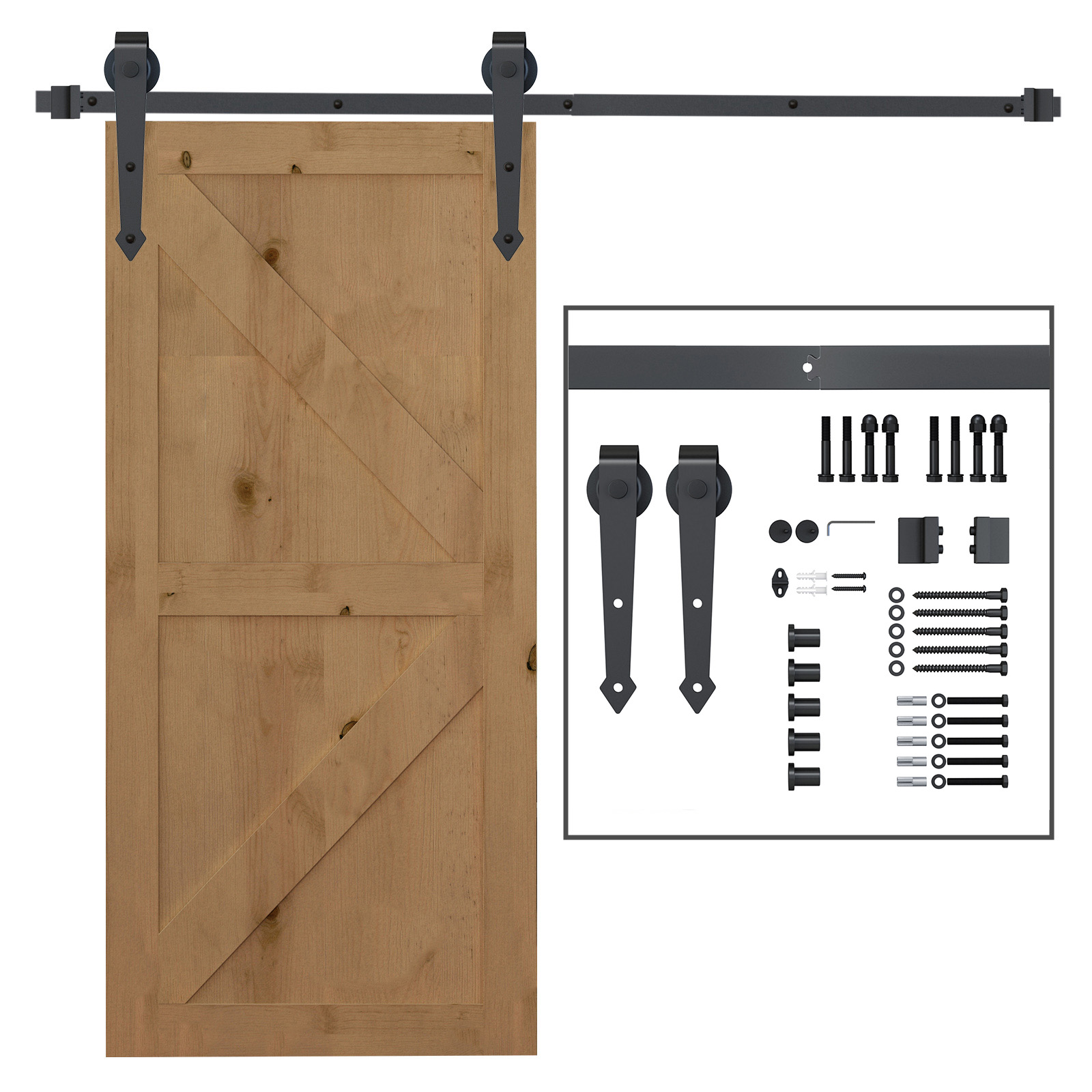 Lükandukse siinide komplekt, metall, 2 m, kuni 100 kg, pruun