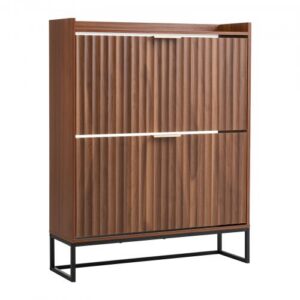 Apavu skapis VEVOR KLSC04 ar 2 nolokāmiem atvilktņiem, riekstkoka, 80 x 24 x 100 cm