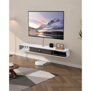 VEVOR seintele kinnitatav tv-alus, 140 cm, valge