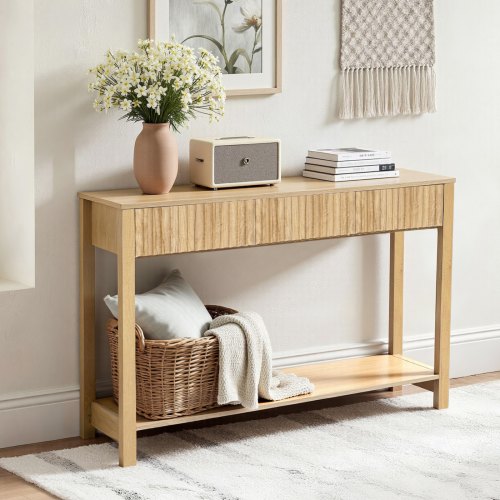 VEVOR senkkipöytä 120 cm, maalaistyyliä, luonnonpuun värinen - Image 8