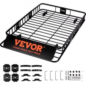 VEVOR katusereelingu pakiraam, 162,6 x 99,1 x 15,2 cm, pikendusega, terasest, 90,7 kg