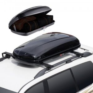 VEVORi katuseboks, 220 l, must, ABS, WP3005