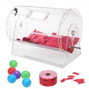 VEVOR akrüülist loteriarumm, 10 000 piletile või 300 loosipallile, läbipaistev, 22-AC