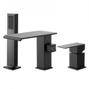 VEVOR romiešu vannas jaucējkrāns, matēti melns, FS10031-MB-G